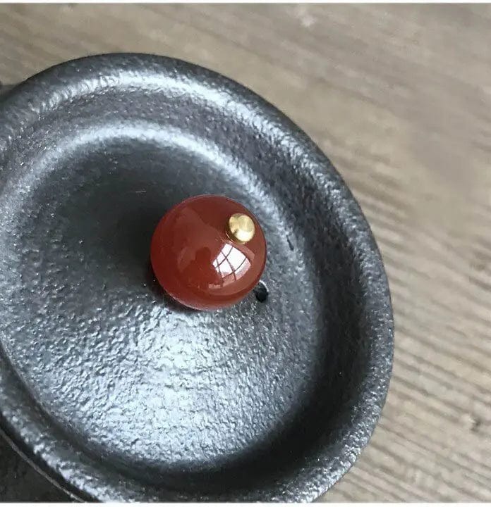 Kleine japanische Teekanne aus schwarzer Keramik, 180 ml