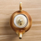 Kleine runde japanische Keramik-Teekanne 170 ml