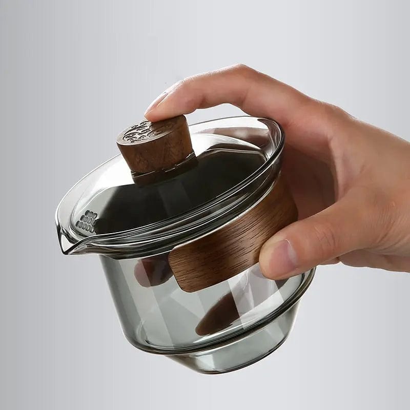 Luxuriöser Gaiwan-Glas-Teekanne 230 ml