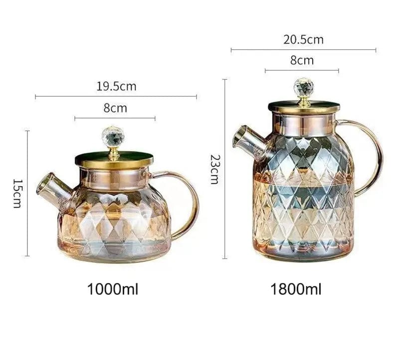 Luxusglasteekanne 1L - 1.8L