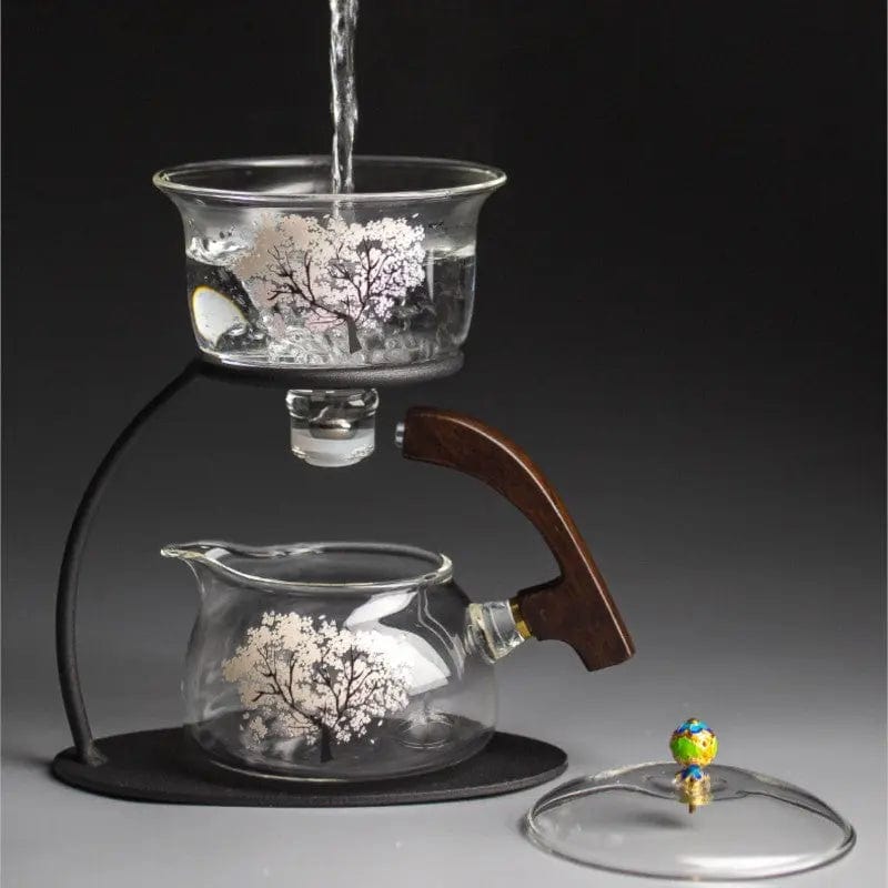 Originale Glas Teekanne mit Kirschblüten 300ML