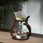 Originale Teekanne aus Glas und Holz 300ML
