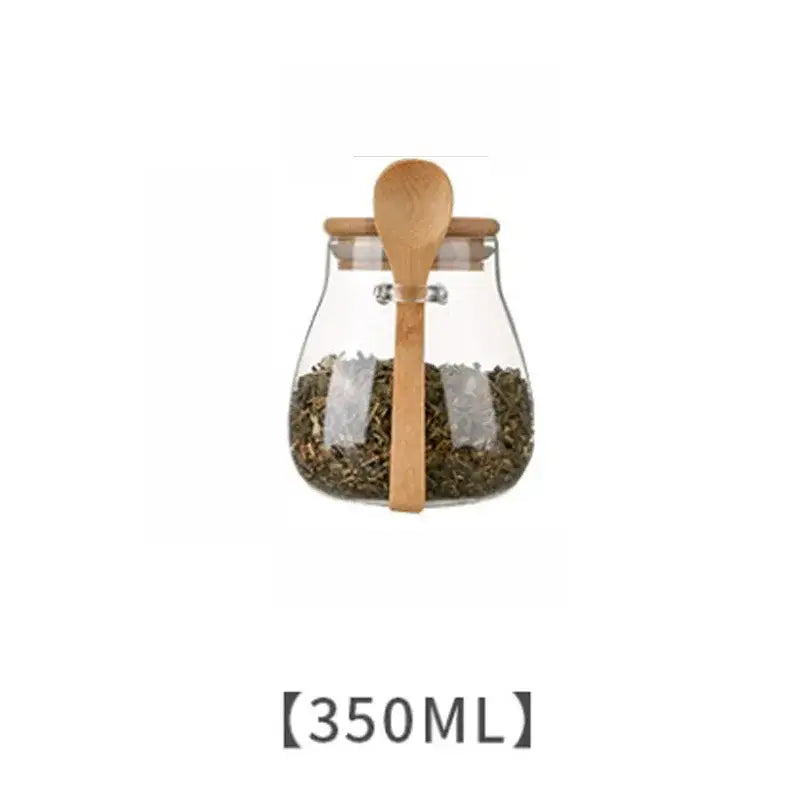 Glas-Vorratsdose mit Bambusdeckel