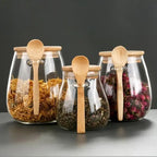 Glas-Vorratsdose mit Bambusdeckel – Bild 4