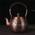 Runde chinesische Kupfer-Teekanne Pferde 1.5L