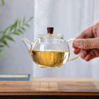 Runde kleine Glas-Teekanne 200ml