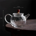 Runde kleine Glas-Teekanne 200ml