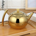Runde Stahls Teekanne 1.5L - 2L