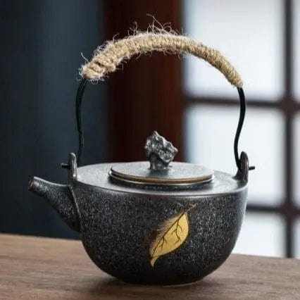 Schwarze chinesische Keramik-Teekanne 300 ml