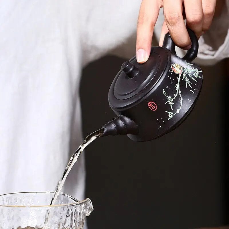 Schwarze Yixing-Ton-Teekanne 200ML