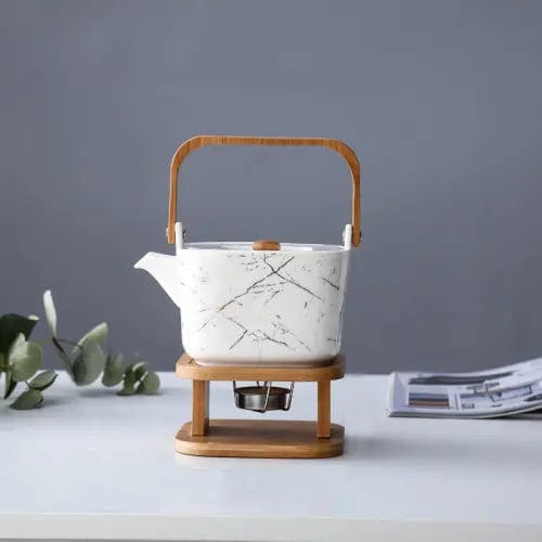 Skandinavische quadratische Teekanne aus Porzellan 900ML