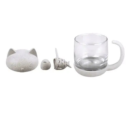 Katzen-Teebecher mit Fisch-Sieb – Bild 6