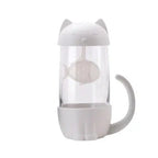 Weißer Katzen-Teebecher mit Sieb – Bild 2