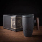 Keramik-Teebecher mit Sieb 400ml – handwerkliches Design