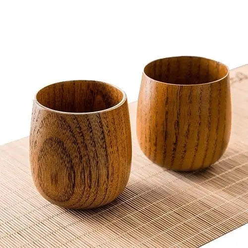 Japanische Holz-Teetassen (2er-Set) – Bild 2