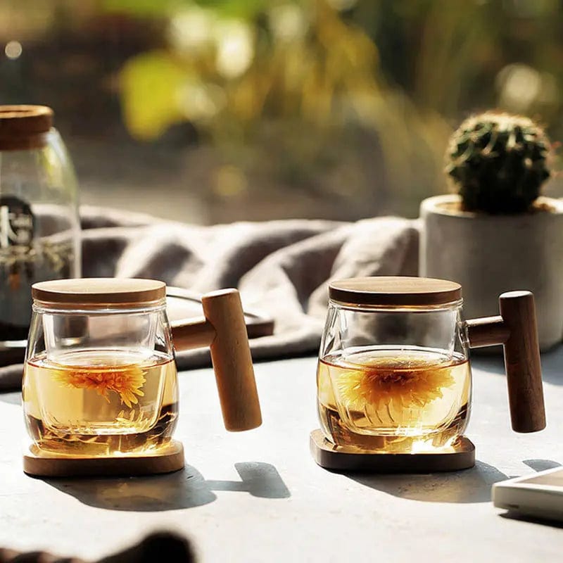 Teeglas mit Holz-Infuser 300 ml