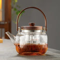 Teekanne aus Glas Holzoptik 800ml