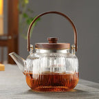 Teekanne aus Glas Holzoptik 800ml