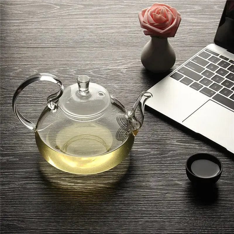 Teekanne aus Glas mit großem Griff 400 ml - 800 ml