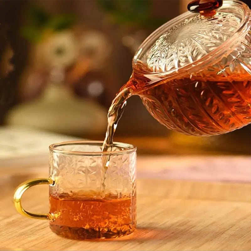 Teekanne aus Glas mit Mustern 300ML - 500ML