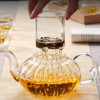 Teeservice aus Glas im Kürbisdesign