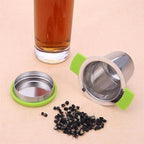Teesieb aus Edelstahl und Silikon (Große Tasse)