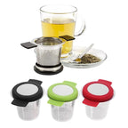 Teesieb aus Edelstahl und Silikon (Große Tasse)