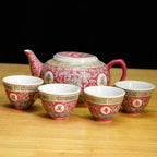 Traditionelle rote chinesische Porzellankanne 500 ml