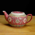 Traditionelle rote chinesische Porzellankanne 500 ml
