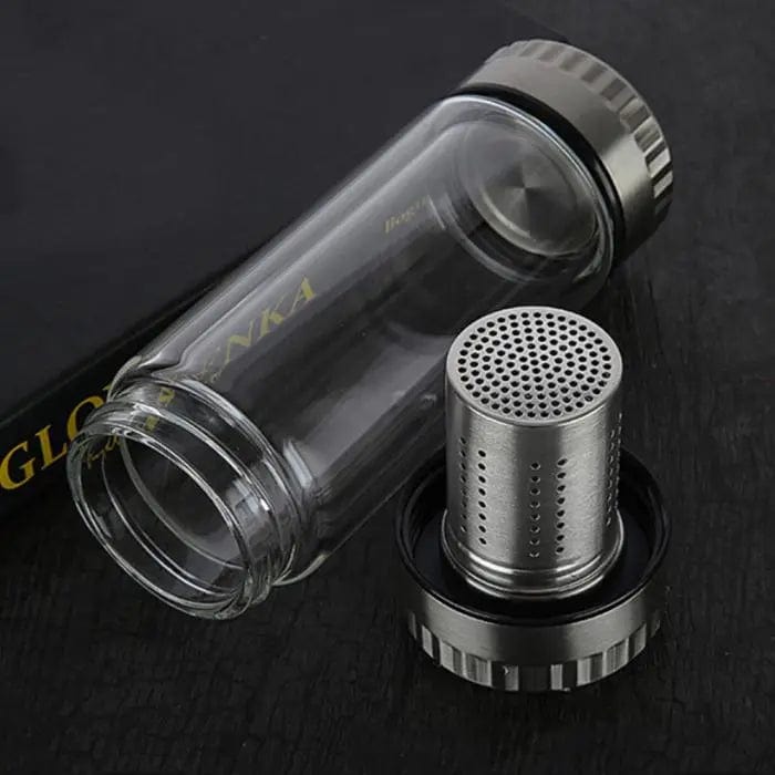 Tragbare graue Teekanne aus Glas 300ML - 400ML