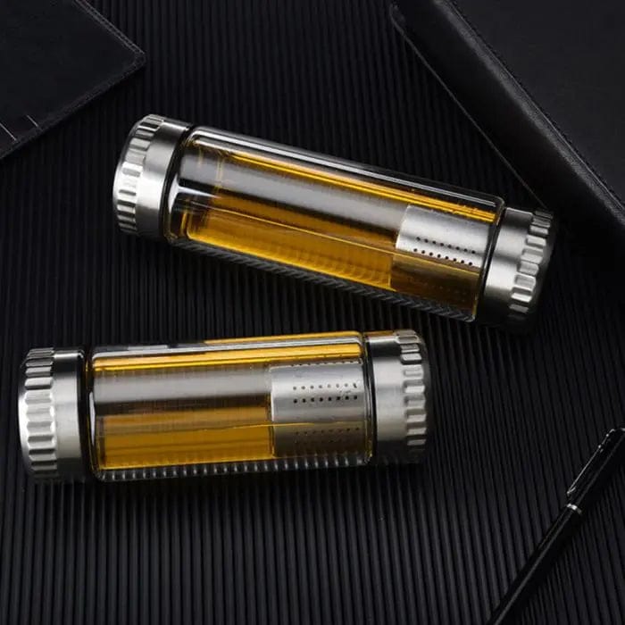 Tragbare graue Teekanne aus Glas 300ML - 400ML