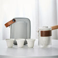 Tragbare Teekanne aus Glas und Keramik 230ML