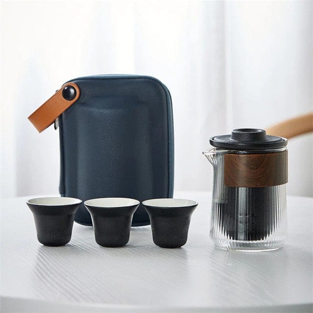 Tragbare Teekanne aus Glas und Keramik 230ML