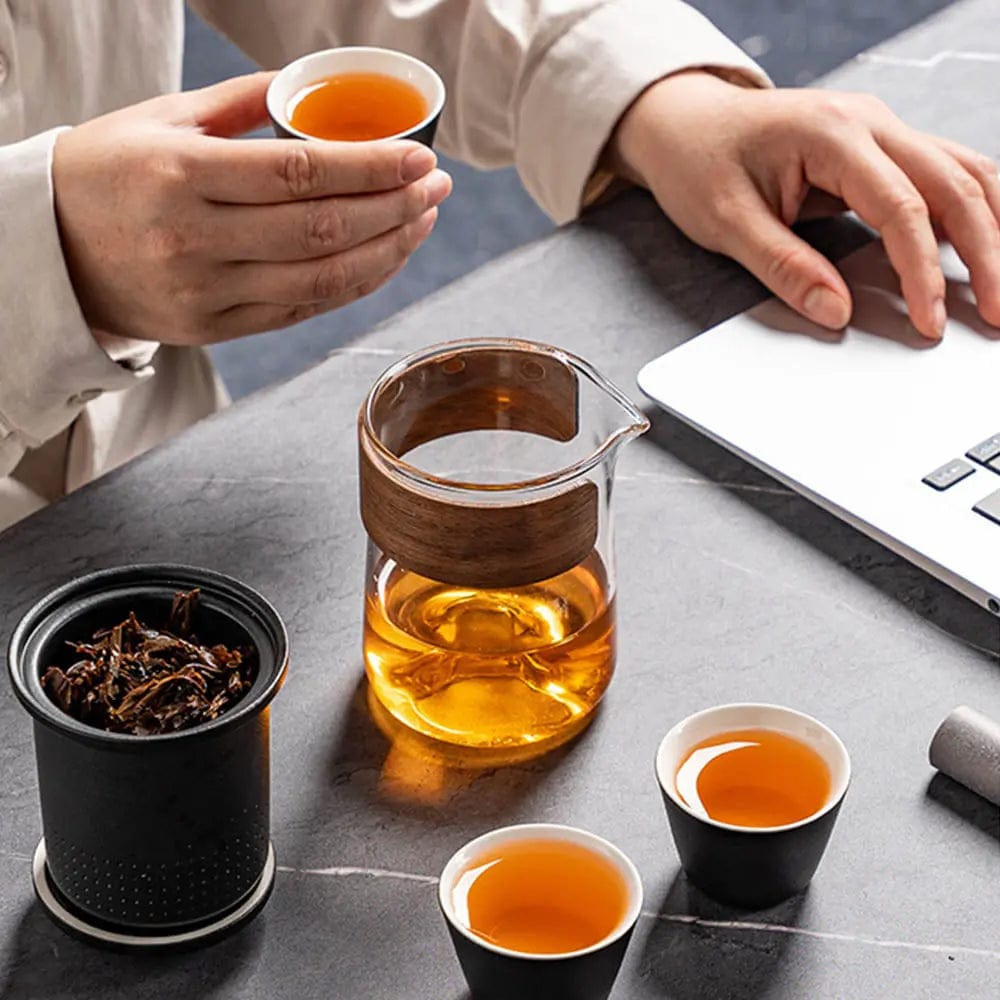 Tragbares japanisches Tee-Set aus Keramik 250ml