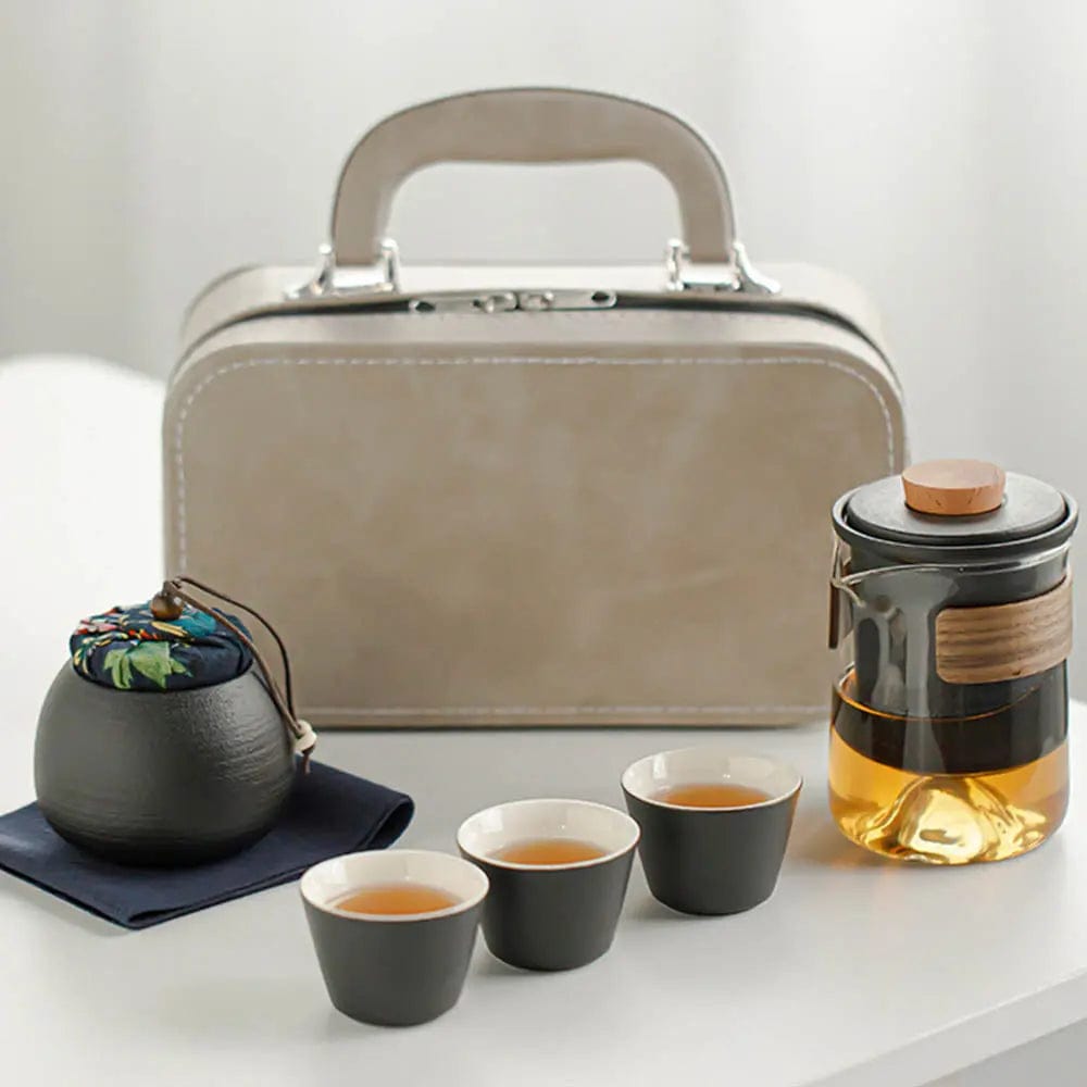 Tragbares japanisches Tee-Set aus Keramik 250ml