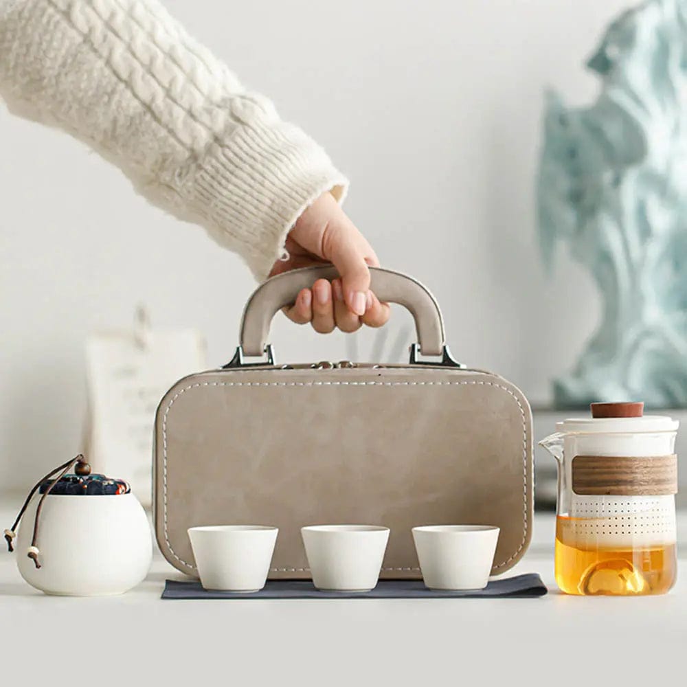 Tragbares japanisches Tee-Set aus Keramik 250ml