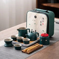 Tragbares japanisches Teeservice aus Keramik