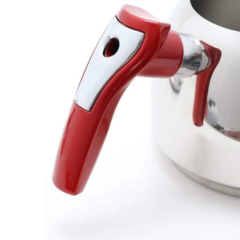 Türkische Teekanne aus Edelstahl mit Doppelstock.