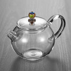 Vintage Glas Teekanne mit Deckel 200ml