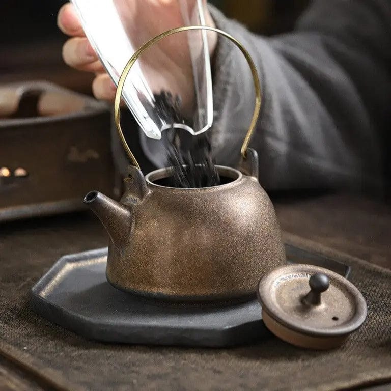 Vintage Japanische Keramik-Teekanne 200ml