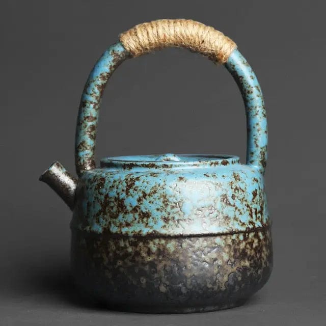Vintage Japanische Teekanne aus Steingut 460ML
