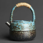 Vintage Japanische Teekanne aus Steingut 460ML