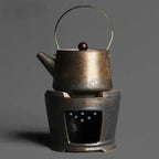 Vintage Japanische Teekanne mit Teelichtwärmer 200ml
