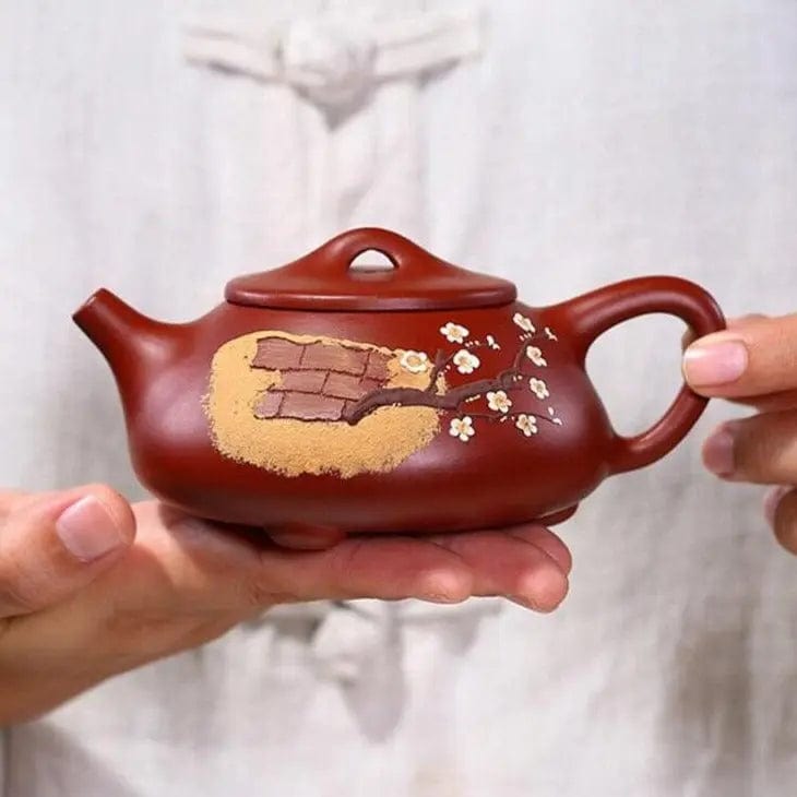 Yixing Teekanne aus Ton, Kirschblüte, 230ML