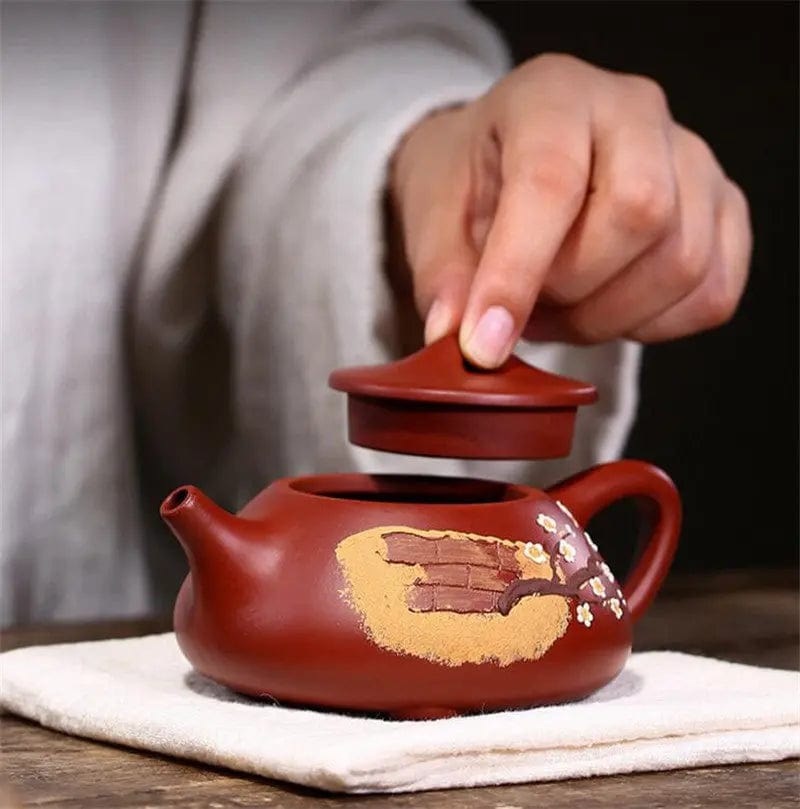 Yixing Teekanne aus Ton, Kirschblüte, 230ML